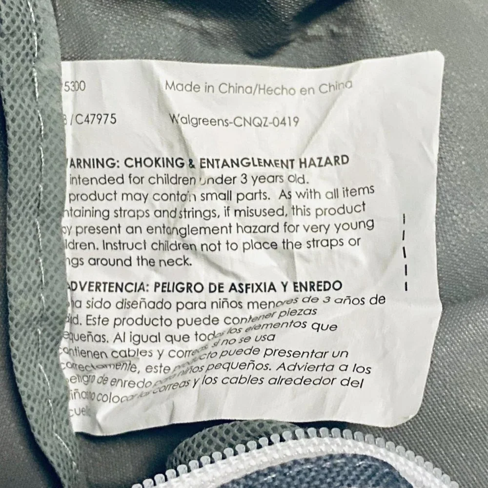 Wexford Gray and White Basic Backpack